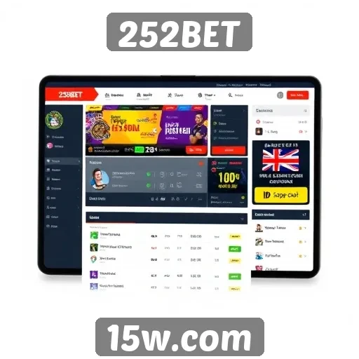 Interface do usuário no site 252BET